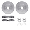 6312-13049 Brake Rotors with 3000-Series Ceramic Brake Pads Kit with Hardware, 2016-2019 Subaru, Position: Front - image 1