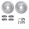 6312-13050 Brake Rotors with 3000-Series Ceramic Brake Pads Kit with Hardware, 2011-2016 Subaru, Position: Front - image 1