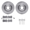6312-16010 Brake Rotors with 3000-Series Ceramic Brake Pads Kit with Hardware, 2017-2021 Alfa Romeo, Position: Front - image 1