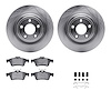 6312-20016 Brake Rotors with 3000-Series Ceramic Brake Pads Kit with Hardware, 2006-2008 Jaguar, Position: Rear - image 1