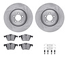 6312-20018 Brake Rotors with 3000-Series Ceramic Brake Pads Kit with Hardware, 2009-2015 Jaguar, Position: Front - image 1