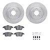 6312-20019 Brake Rotors with 3000-Series Ceramic Brake Pads Kit with Hardware, 2006-2010 Jaguar, Position: Front - image 1