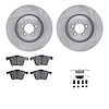 6312-20024 Brake Rotors with 3000-Series Ceramic Brake Pads Kit with Hardware, 2013-2021 Jaguar, Position: Front - image 1