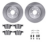6312-20027 Brake Rotors with 3000-Series Ceramic Brake Pads Kit with Hardware, 2017-2019 Jaguar, Position: Rear - image 1