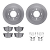6312-21001 Brake Rotors with 3000-Series Ceramic Brake Pads Kit with Hardware, 2004-2009 Kia/Hyundai/Genesis, Position: Rear - image 1
