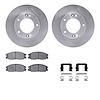 6312-21009 Brake Rotors with 3000-Series Ceramic Brake Pads Kit with Hardware, 2003-2006 Kia/Hyundai/Genesis, Position: Front - image 1
