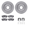 6312-21012 Brake Rotors with 3000-Series Ceramic Brake Pads Kit with Hardware, 2001-2003 Kia/Hyundai/Genesis, Position: Front - image 1