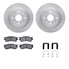 6312-21013 Brake Rotors with 3000-Series Ceramic Brake Pads Kit with Hardware, 2003-2005 Kia/Hyundai/Genesis, Position: Front - image 1