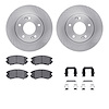 6312-21017 Brake Rotors with 3000-Series Ceramic Brake Pads Kit with Hardware, 2010-2011 Kia/Hyundai/Genesis, Position: Front - image 1