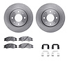 6312-21021 Brake Rotors with 3000-Series Ceramic Brake Pads Kit with Hardware, 2004-2009 Kia/Hyundai/Genesis, Position: Front - image 1