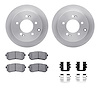 6312-21022 Brake Rotors with 3000-Series Ceramic Brake Pads Kit with Hardware, 2010-2013 Kia/Hyundai/Genesis, Position: Rear - image 1