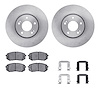 6312-21025 Brake Rotors with 3000-Series Ceramic Brake Pads Kit with Hardware, 2012-2016 Kia/Hyundai/Genesis, Position: Front - image 1