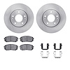 6312-21026 Brake Rotors with 3000-Series Ceramic Brake Pads Kit with Hardware, 2007-2010 Kia/Hyundai/Genesis, Position: Front - image 1