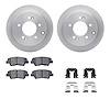 6312-21028 Brake Rotors with 3000-Series Ceramic Brake Pads Kit with Hardware, 2010-2013 Kia/Hyundai/Genesis, Position: Rear - image 1