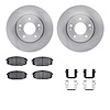 6312-21030 Brake Rotors with 3000-Series Ceramic Brake Pads Kit with Hardware, 2010-2013 Kia/Hyundai/Genesis, Position: Front - image 1