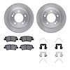 6312-21036 Brake Rotors with 3000-Series Ceramic Brake Pads Kit with Hardware, Fits Select Kia/Hyundai/Genesis, Position: Rear - image 1