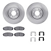 6312-21038 Brake Rotors with 3000-Series Ceramic Brake Pads Kit with Hardware, 2015-2021 Kia/Hyundai/Genesis, Position: Front - image 1