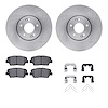 6312-21039 Brake Rotors with 3000-Series Ceramic Brake Pads Kit with Hardware, 2015-2020 Kia/Hyundai/Genesis, Position: Front - image 1