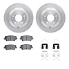 6312-21042 Brake Rotors with 3000-Series Ceramic Brake Pads Kit with Hardware, 2015-2020 Kia/Hyundai/Genesis, Position: Rear - image 1