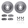 6312-21044 Brake Rotors with 3000-Series Ceramic Brake Pads Kit with Hardware, 2017-2020 Kia/Hyundai/Genesis, Position: Front - image 1