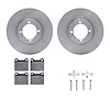 6312-22004 Brake Rotors with 3000-Series Ceramic Brake Pads Kit with Hardware, 1974-1974 Opel, Position: Front - image 1