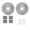 6312-27004 Brake Rotors with 3000-Series Ceramic Brake Pads Kit with Hardware, 1967-1974 Volvo, Position: Rear - image 1