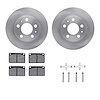 6312-27006 Brake Rotors with 3000-Series Ceramic Brake Pads Kit with Hardware, 1975-1975 Volvo, Position: Front - image 1