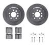 6312-27016 Brake Rotors with 3000-Series Ceramic Brake Pads Kit with Hardware, 1969-1971 Volvo, Position: Rear - image 1