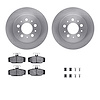 6312-27026 Brake Rotors with 3000-Series Ceramic Brake Pads Kit with Hardware, 1988-1994 Volvo, Position: Rear - image 1