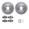 6312-27027 Brake Rotors with 3000-Series Ceramic Brake Pads Kit with Hardware, 1996-1997 Volvo, Position: Rear - image 1