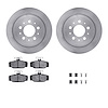 6312-27029 Brake Rotors with 3000-Series Ceramic Brake Pads Kit with Hardware, 1997-1998 Volvo, Position: Rear - image 1
