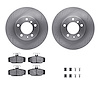 6312-27030 Brake Rotors with 3000-Series Ceramic Brake Pads Kit with Hardware, 1998-2000 Volvo, Position: Rear - image 1