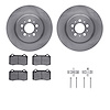 6312-27043 Brake Rotors with 3000-Series Ceramic Brake Pads Kit with Hardware, 2004-2007 Volvo, Position: Rear - image 1