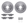 6312-27044 Brake Rotors with 3000-Series Ceramic Brake Pads Kit with Hardware, 1993-1995 Volvo, Position: Front - image 1