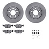 6312-27045 Brake Rotors with 3000-Series Ceramic Brake Pads Kit with Hardware, 1996-2004 Volvo, Position: Front - image 1