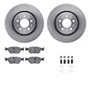6312-27046 Brake Rotors with 3000-Series Ceramic Brake Pads Kit with Hardware, 1998-2004 Volvo, Position: Front - image 1