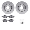 6312-27048 Brake Rotors with 3000-Series Ceramic Brake Pads Kit with Hardware, 1999-2009 Volvo, Position: Front - image 1