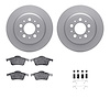 6312-27049 Brake Rotors with 3000-Series Ceramic Brake Pads Kit with Hardware, 1999-2009 Volvo, Position: Rear - image 1