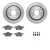 6312-27051 Brake Rotors with 3000-Series Ceramic Brake Pads Kit with Hardware, 2000-2000 Volvo, Position: Rear - image 1