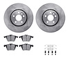 6312-27058 Brake Rotors with 3000-Series Ceramic Brake Pads Kit with Hardware, 2007-2018 Volvo, Position: Front - image 1