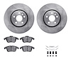6312-27060 Brake Rotors with 3000-Series Ceramic Brake Pads Kit with Hardware, 2008-2015 Land Rover, Position: Front - image 1