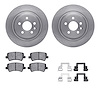 6312-27061 Brake Rotors with 3000-Series Ceramic Brake Pads Kit with Hardware, 2018-2018 Volvo, Position: Rear - image 1