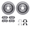 6312-27063 Brake Rotors with 3000-Series Ceramic Brake Pads Kit with Hardware, 2010-2017 Volvo, Position: Rear - image 1