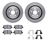 6312-27064 Brake Rotors with 3000-Series Ceramic Brake Pads Kit with Hardware, 2016-2018 Volvo, Position: Rear - image 1