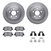 6312-27065 Brake Rotors with 3000-Series Ceramic Brake Pads Kit with Hardware, 2008-2008 Volvo, Position: Rear - image 1