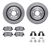 6312-27068 Brake Rotors with 3000-Series Ceramic Brake Pads Kit with Hardware, 2008-2016 Volvo, Position: Rear - image 1