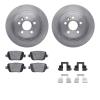 6312-27069 Brake Rotors with 3000-Series Ceramic Brake Pads Kit with Hardware, 2007-2010 Volvo, Position: Rear - image 1