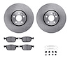6312-27070 Brake Rotors with 3000-Series Ceramic Brake Pads Kit with Hardware, 2010-2016 Volvo, Position: Front - image 1