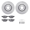 6312-27071 Brake Rotors with 3000-Series Ceramic Brake Pads Kit with Hardware, 2003-2014 Volvo, Position: Front - image 1