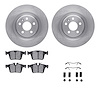 6312-27072 Brake Rotors with 3000-Series Ceramic Brake Pads Kit with Hardware, 2016-2021 Volvo, Position: Rear - image 1